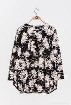 Blommig Plus Size Spets Topp