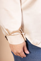 Solid satin skjorta i stor storlek 38 till 48