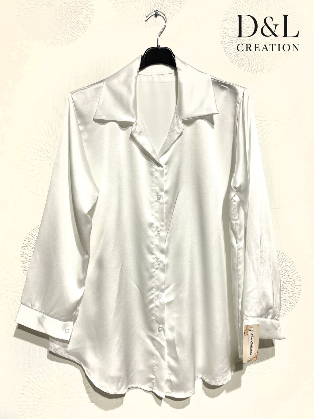 Solid satin shirt sizes 38 to 48 i Plus Size