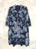 Plus Size Extra wide cotton shirt printed T40 to T58