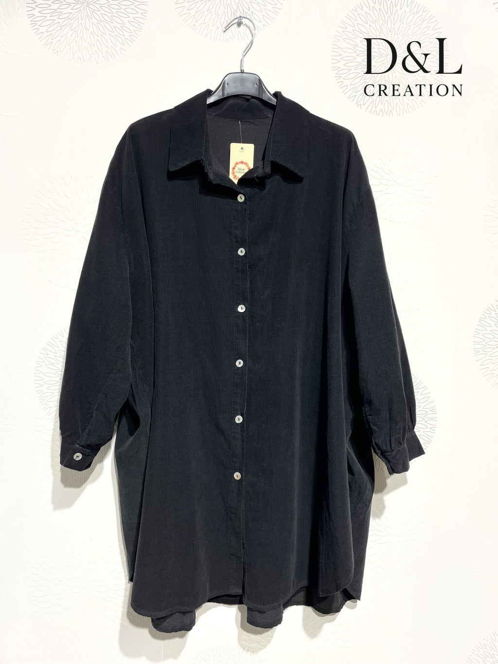 Plus size velvet shirt 100% cotton sizes T40 to T58 i Stor Storlek