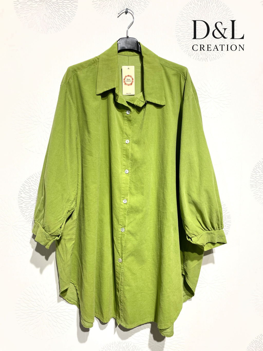 Plus size velvet shirt 100% cotton sizes T40 to T58 i Stor Storlek