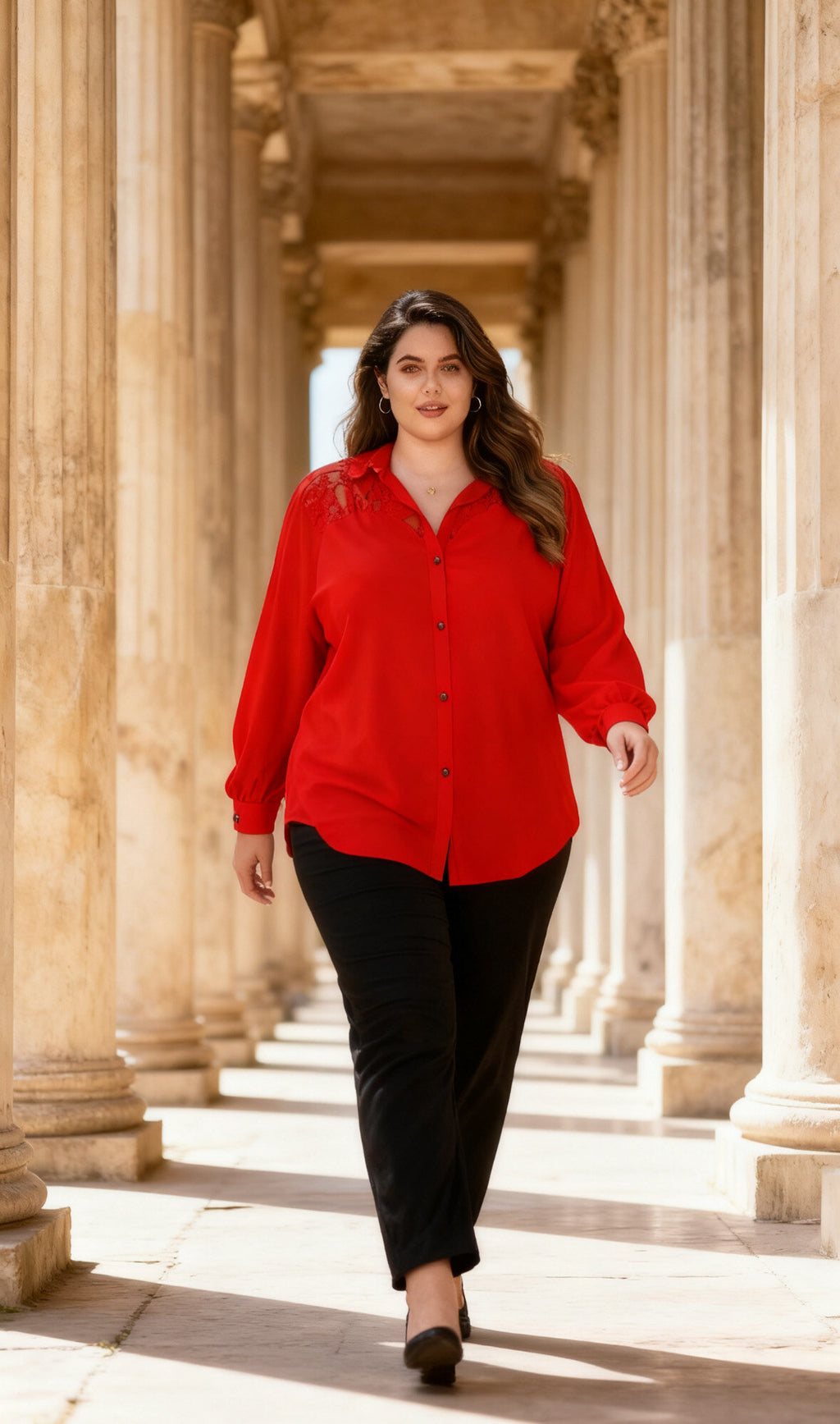 Plus size shirt i Stor Storlek