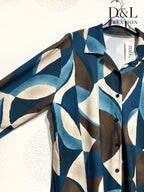 Ultra-stretch printed shirt i stora storlekar