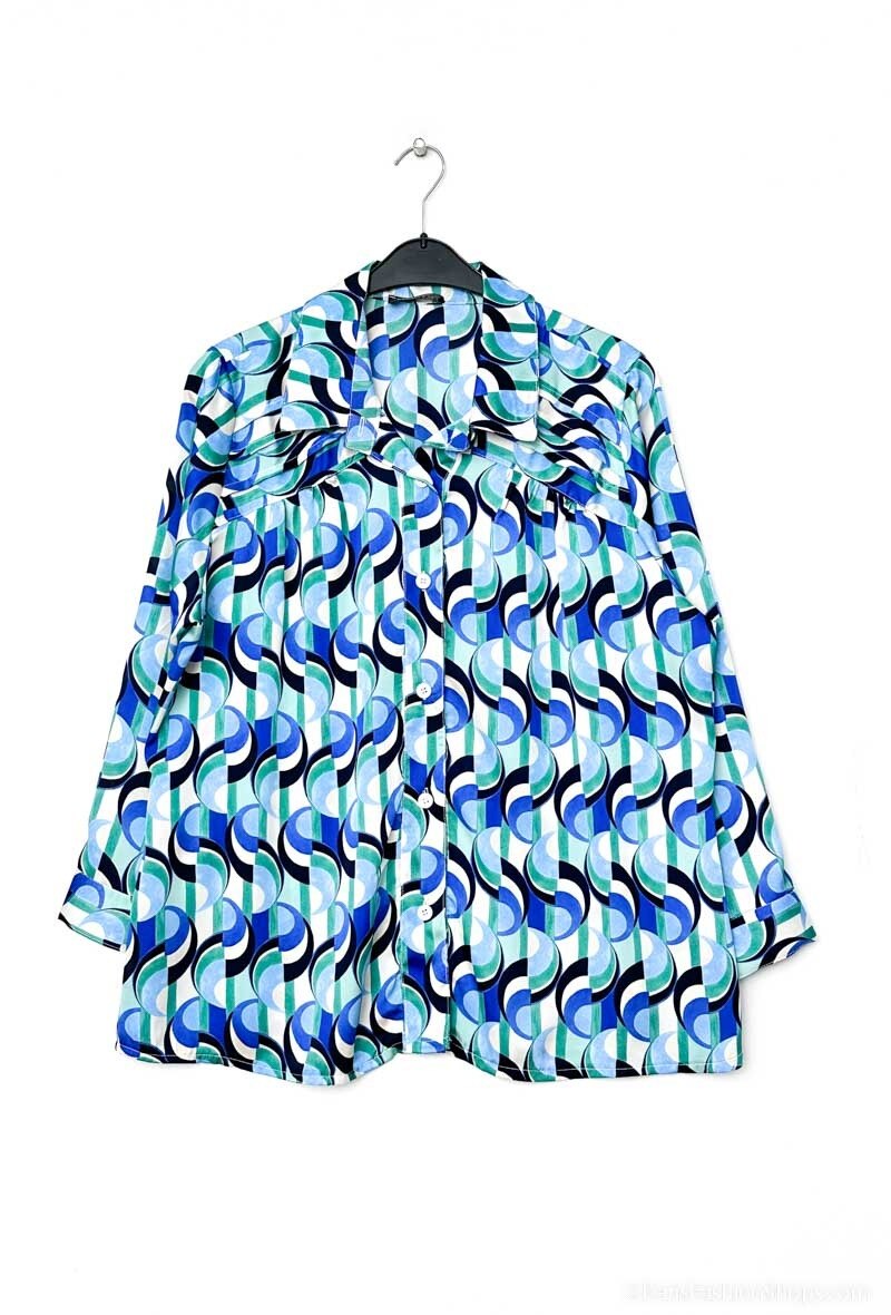 Plus Size Tryckta Skjortor