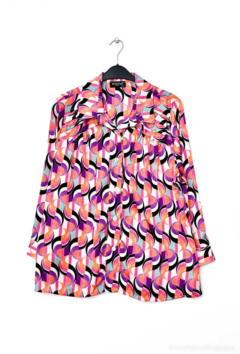 Plus Size Tryckta Skjortor