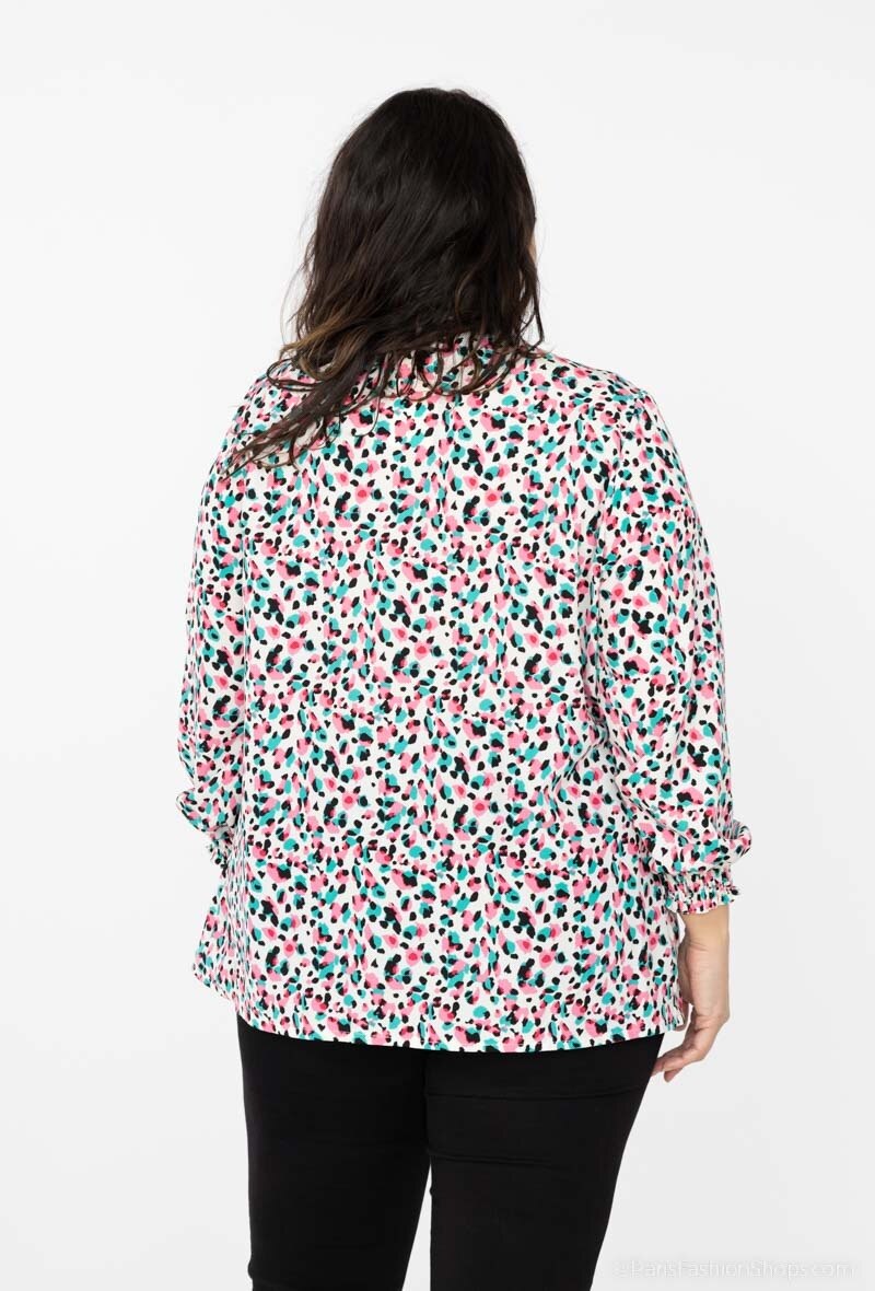 Plus Size Tryckt Skjorta