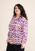 Plus Size Tryckt Skjorta