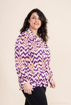 Plus Size Tryckt Skjorta