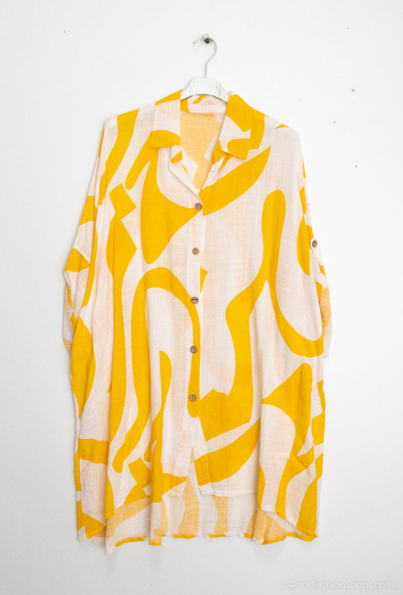 Plus Size Light Cotton printed shirt