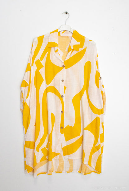 Plus Size Light Cotton printed shirt