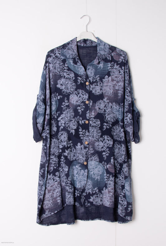 Plus Size Light Cotton printed shirt