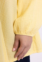 Plus Size Långskjorta i Bomullsgaze