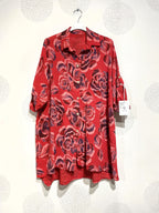 Plus Size Large large cotton shirt printed flowers T40 to T58