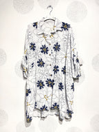 Plus Size Large Large Size Shirt in Marguerite T40 printed cotton to T58
