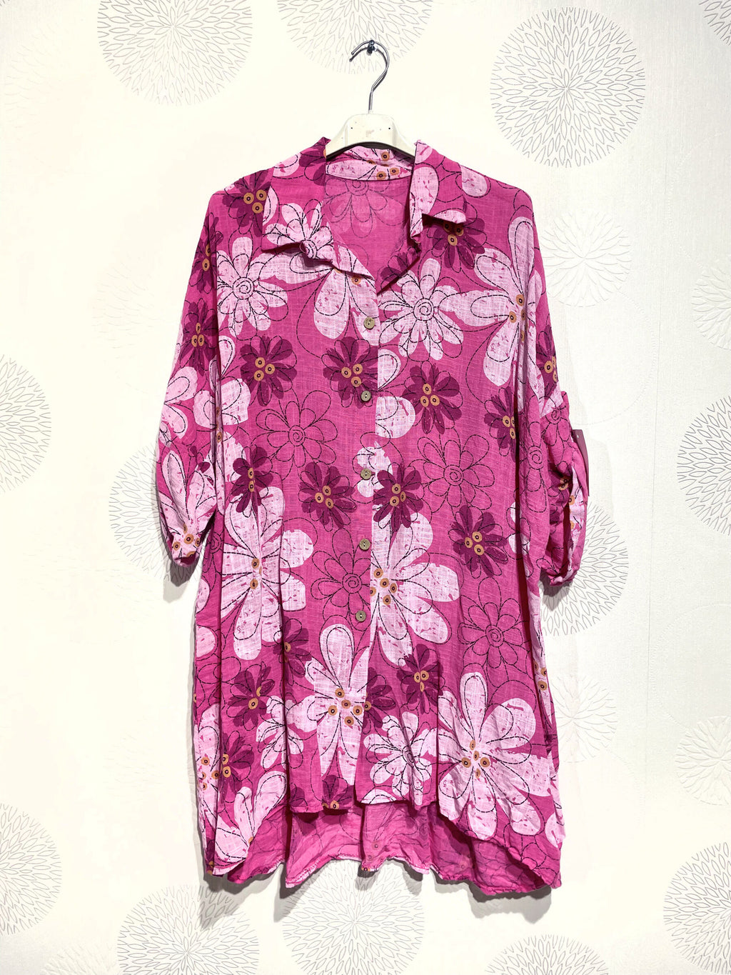 Plus Size Marguerite Blommig Skjorta