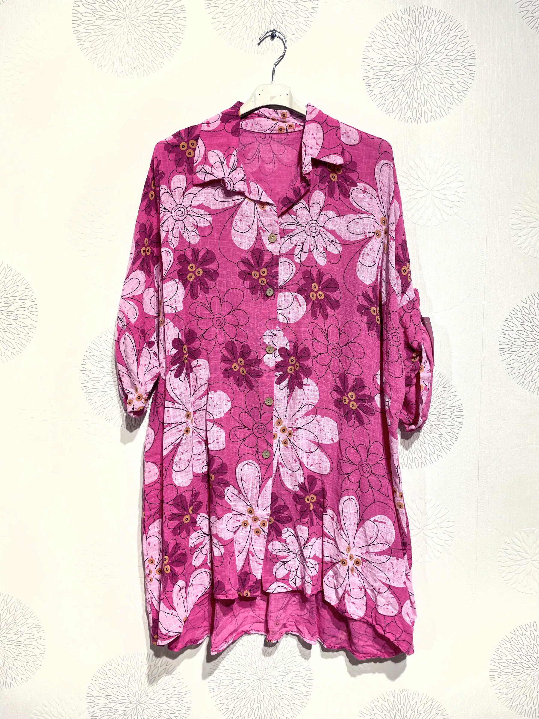 Plus Size Marguerite Blommig Skjorta