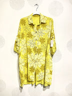 Plus Size Large Large Size Shirt in Marguerite T40 printed cotton to T58