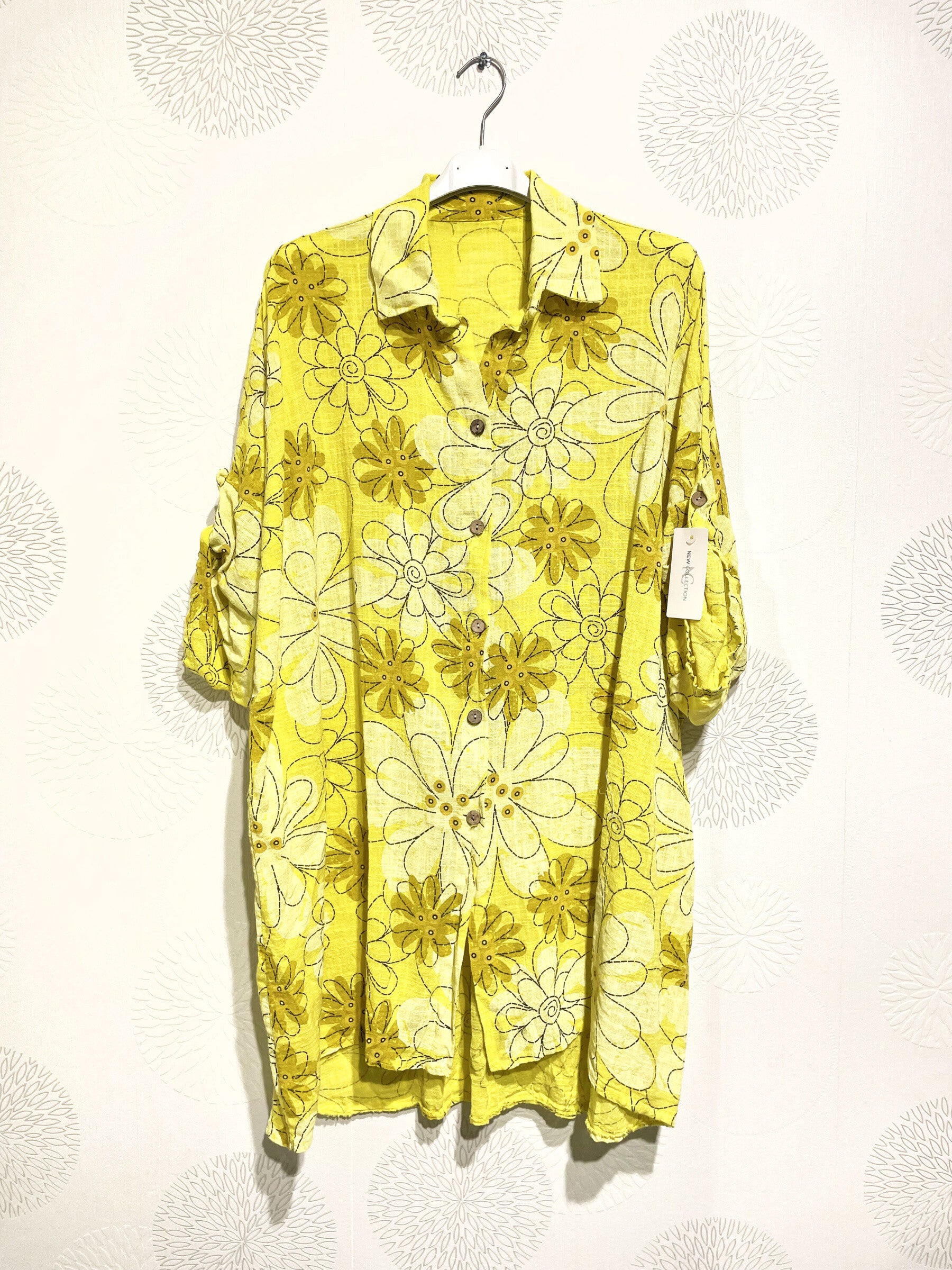 Plus Size Large Large Size Shirt in Marguerite T40 printed cotton to T58