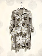 Plus Size Large Large Size Shirt in Marguerite T40 printed cotton to T58