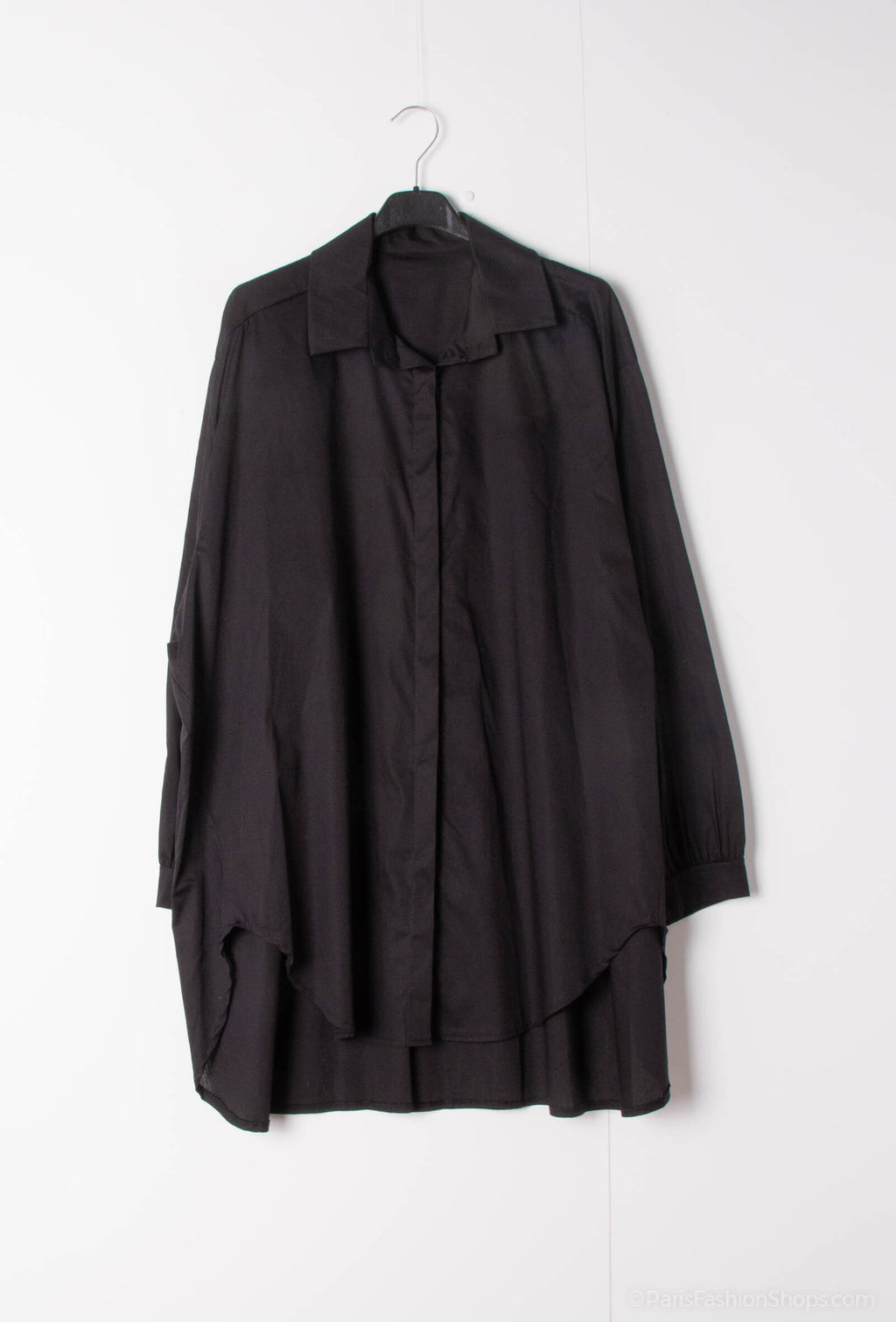 Plus Size Lång Poplin Skjorta