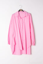 Plus Size Long plain poplin cotton shirt