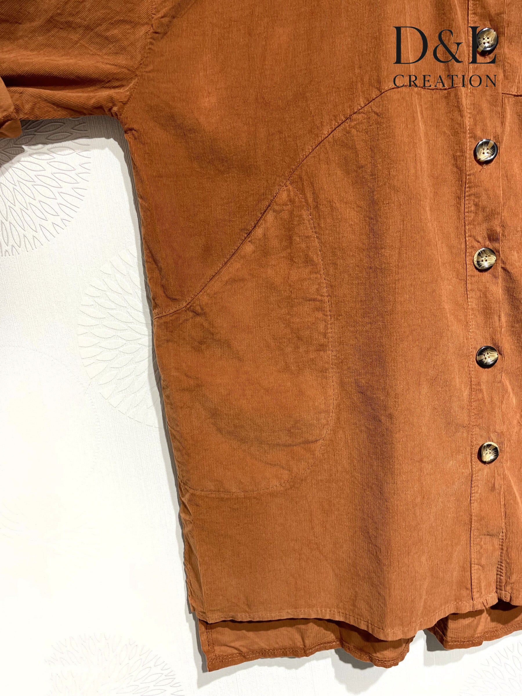 Lång Sammetsskjorta i 100% Bomull - Plus Size 38 till 52