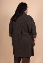 Lång sammetskjorta 100% bomull i storlek 38 till 52