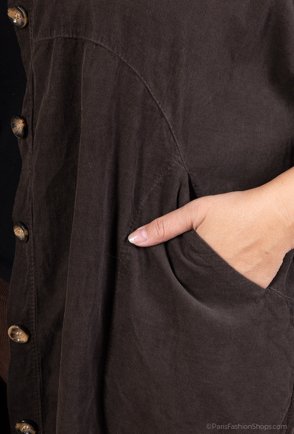 Lång sammetskjorta 100% bomull i storlek 38 till 52