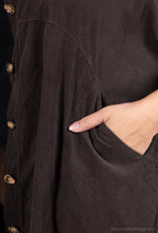 Lång sammetskjorta 100% bomull i storlek 38 till 52