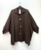 Oversized Skjorta med Tre Pin i Plus Size