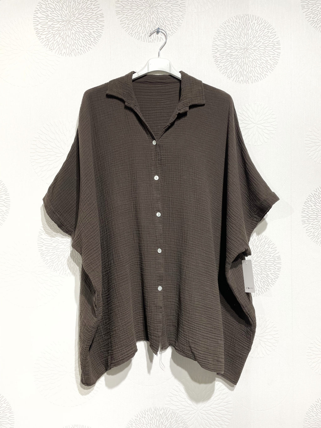 Plus Size Skjorta i Dubbel Bomullsgaze T38 till T66
