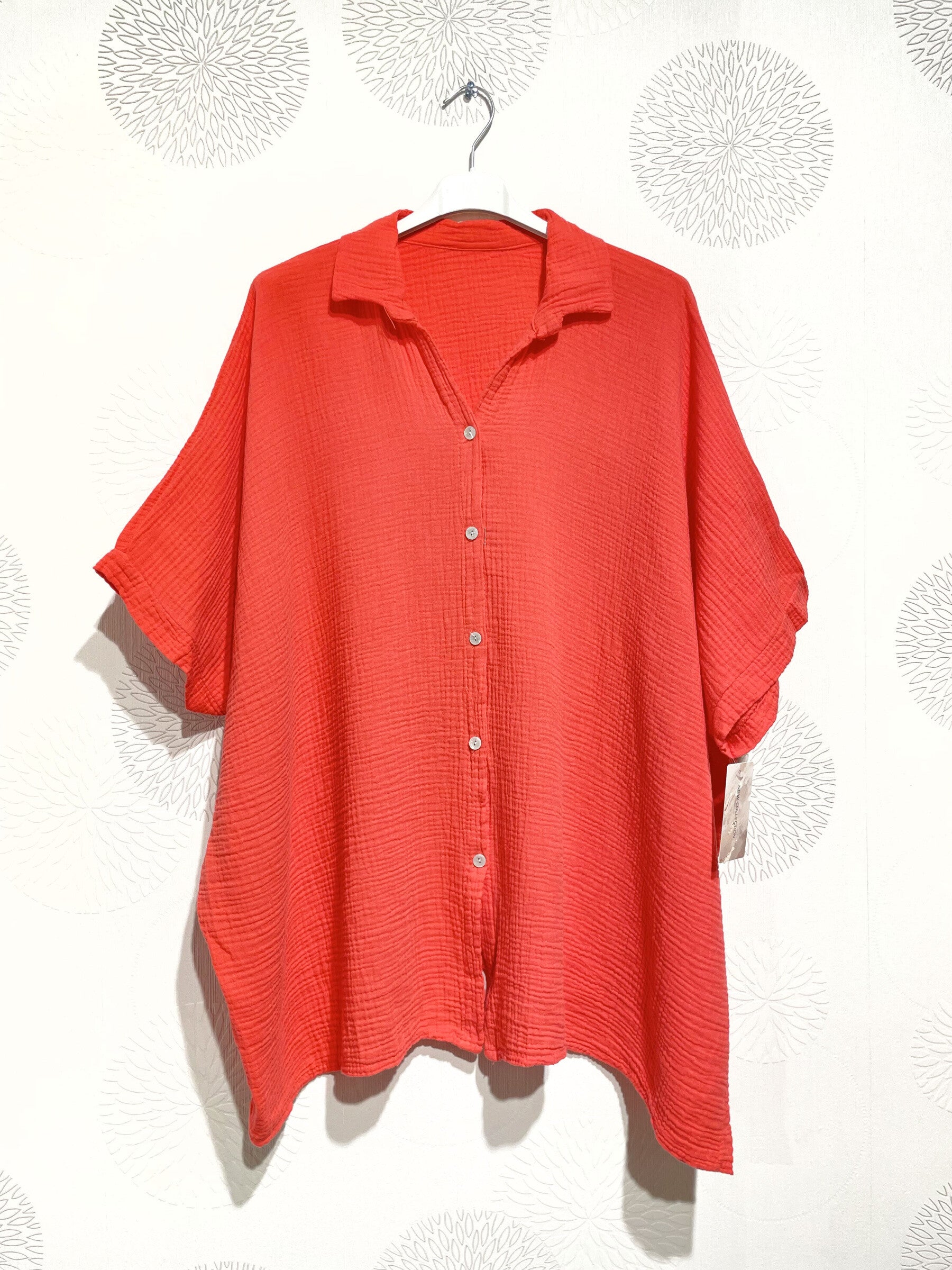 Plus Size Plus size shirt in double cotton gauze T38 in T66