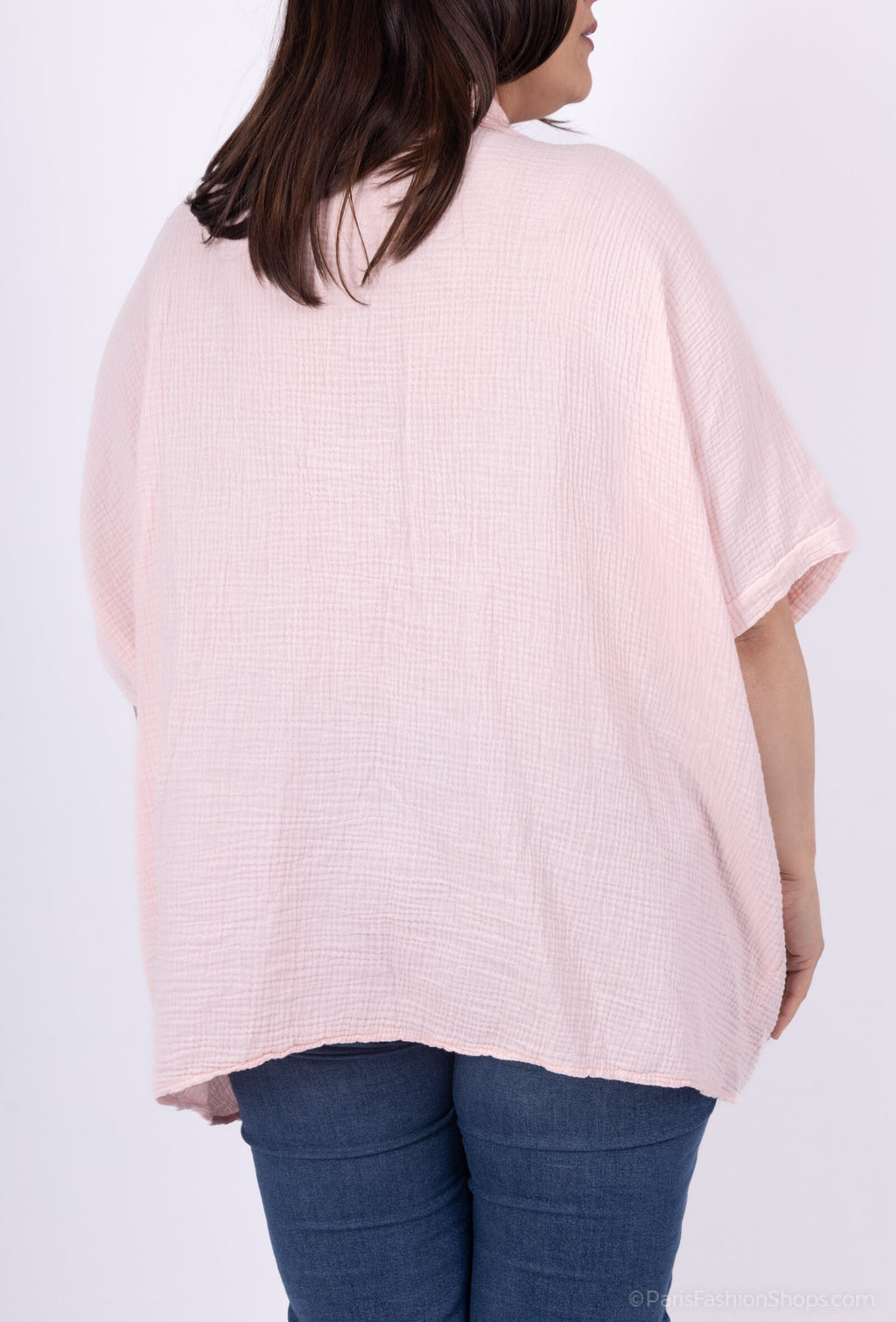 Plus Size Skjorta i Dubbel Bomullsgaze T38 till T66