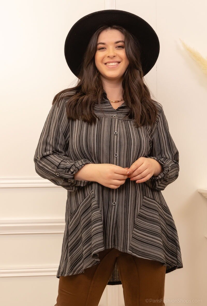 Plus Size Striped shirt