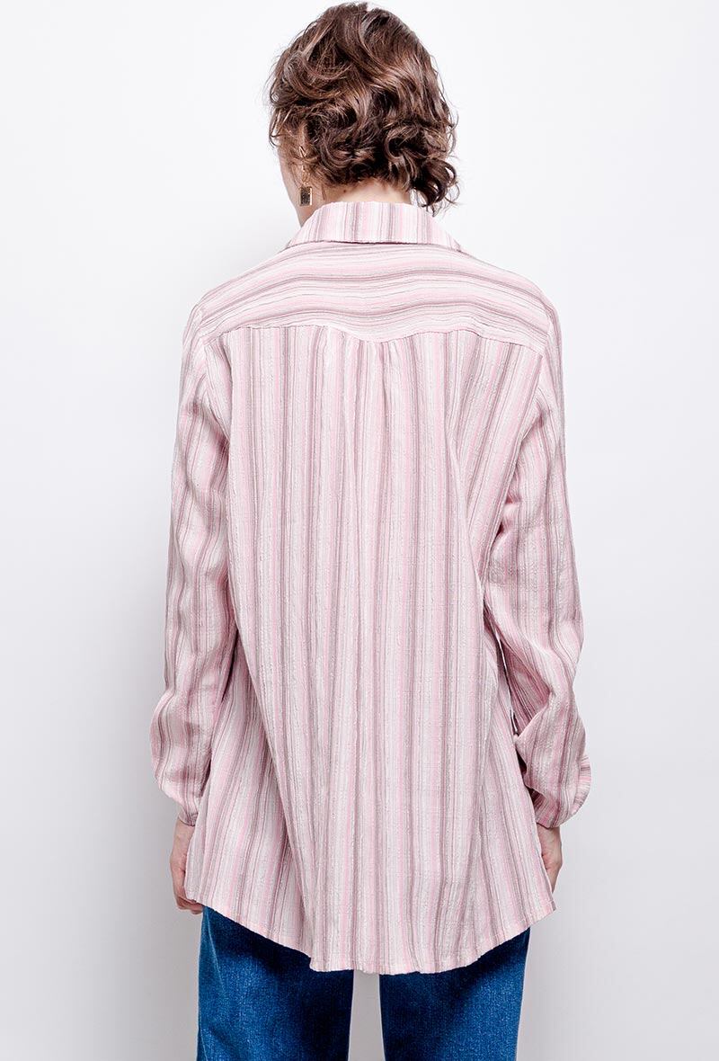 Plus Size Randig Skjorta