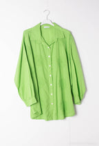 Plus Size Cotton blouse/shirt with english flower embroidery