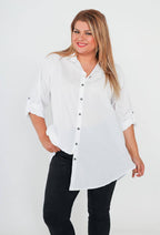 Plus Size Cotton Poplin Skjorta