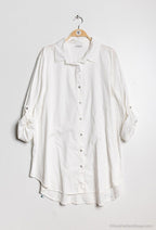 Plus Size Cotton Poplin Skjorta