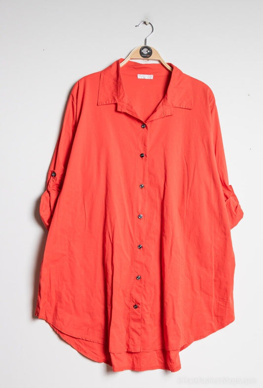 Plus Size Cotton poplin shirt