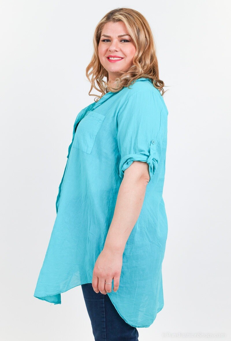 Plus Size Enkel Skjorta