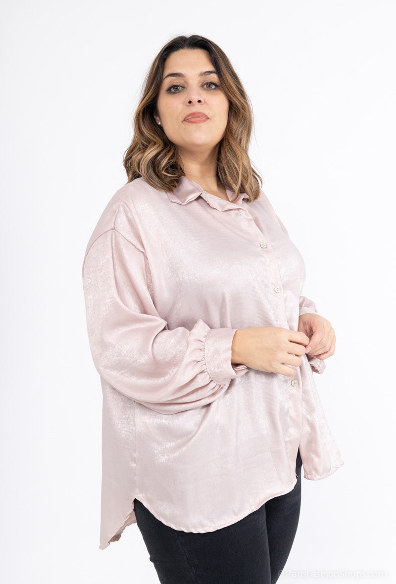 Plus Size T-shirt i Viskos