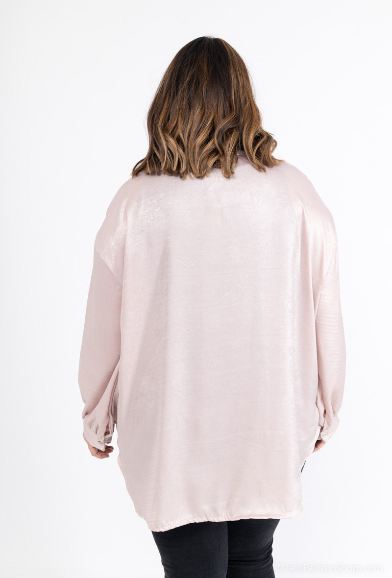 Plus Size T-shirt i Viskos