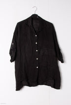 Elegant Plus Size Linne Skjorta