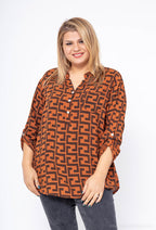Plus Size Skjorta i Viskos