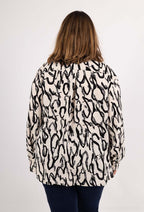 Plus Size Casual T-shirt i Enfärgad Design