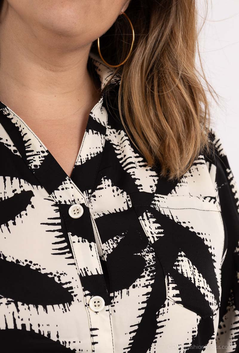 Plus Size Casual T-shirt i Enfärgad Stil