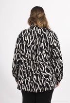 Plus Size Casual Solid Print Skjorta