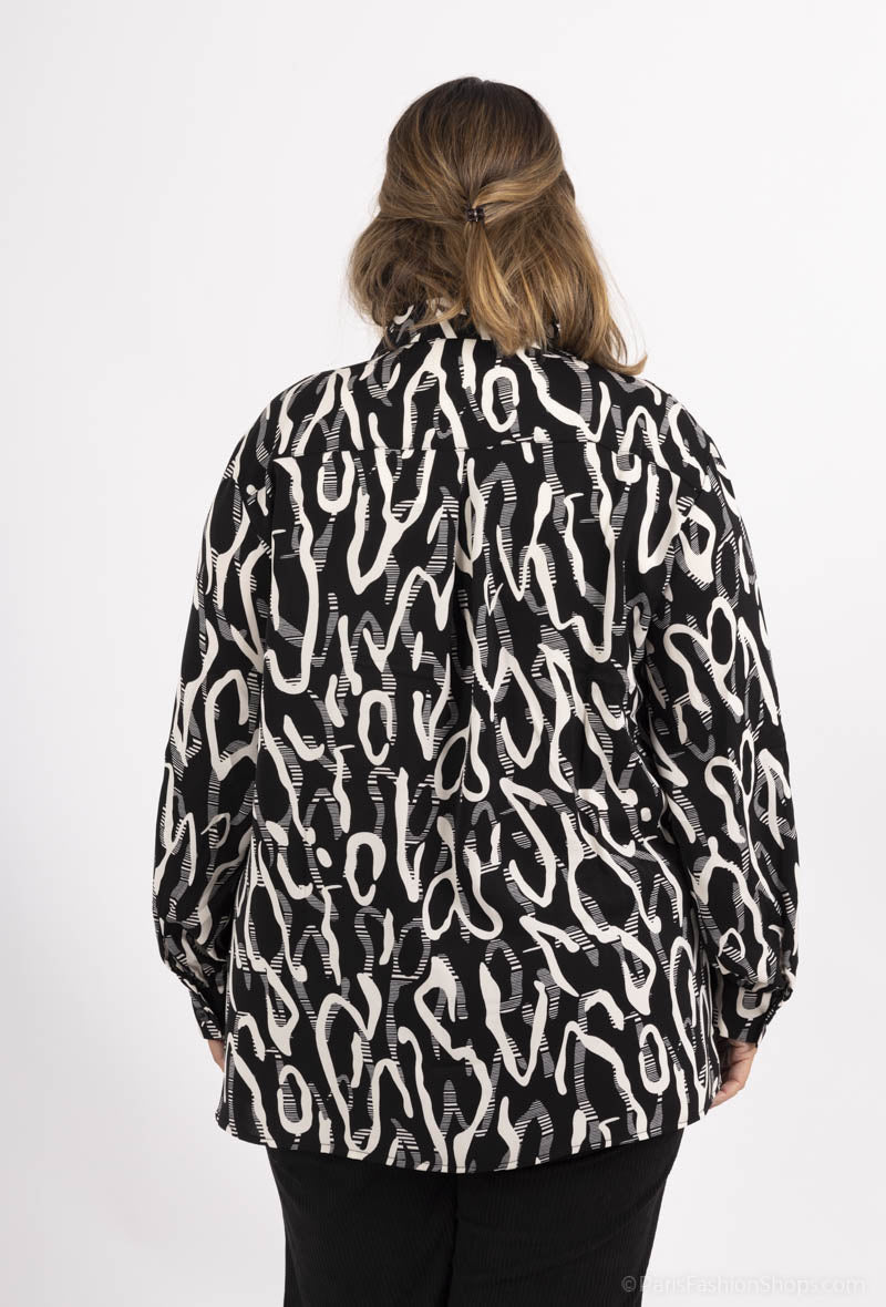 Plus Size Casual Solid Print Skjorta