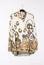 Plus Size Moved shirts with motif paws for spring and summer